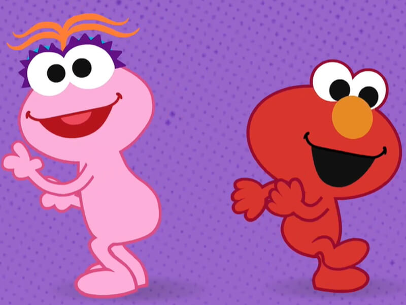 Lola y Elmo bailando 